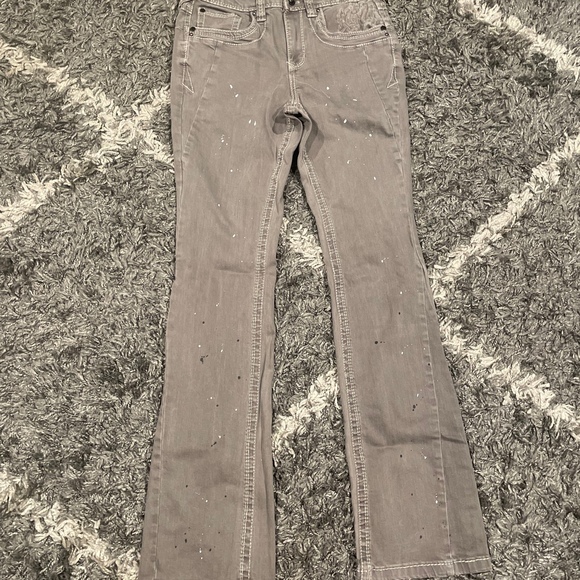 Ninth Hall Stacked Flare Grey Denim Jeans Mens Size 32x34 - Picture 5 of 12